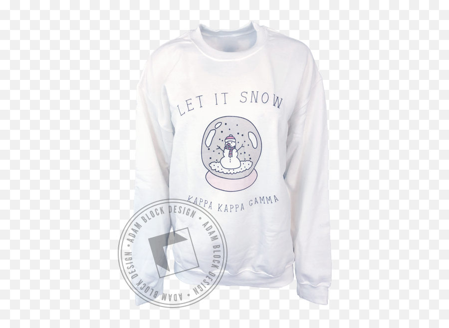 Kappa Gamma Let It Snow Sweatshirt - Adam Block Design Fraternities And Sororities Png,Kappa Png