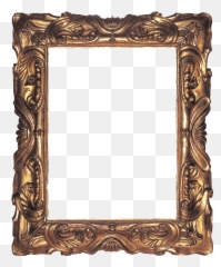 Wooden Border Png Transparent Collections - Golden Portrait Frame