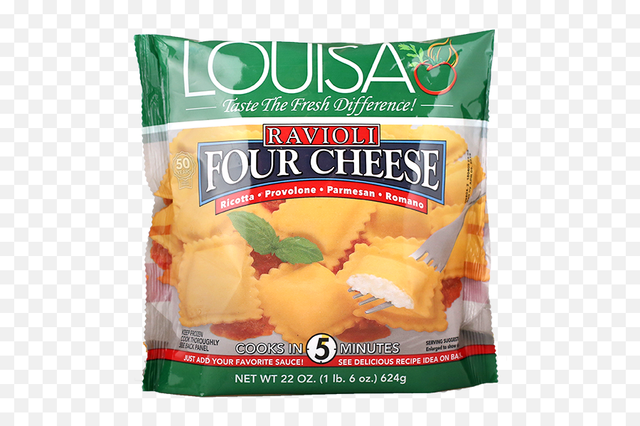 Four Cheese Ravioli - Louisa Foods Pasta Filled With Passion Pierogi Png,Ravioli Png