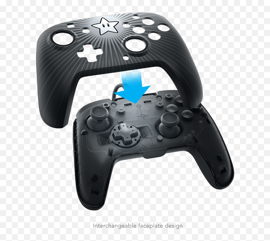 Faceoff Wired Pro Controller - Star Mario Faceoff Wired Pro Controller Skin Png,Mario Star Png