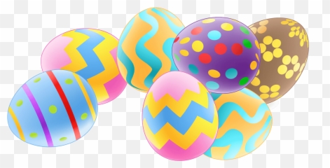 Premium PSD  Easter egg bunch of colorful eggs on transparent background  png clipart