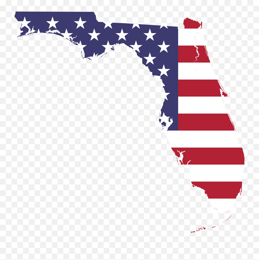 America Flag Florida Art Border - Florida With American Flag Png,American Flag Png Free