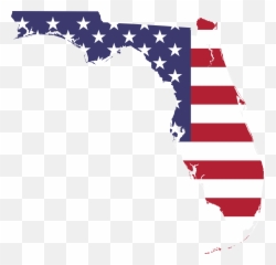America Flag Florida Art Border - Florida With American Flag Png,American Flag Png Free