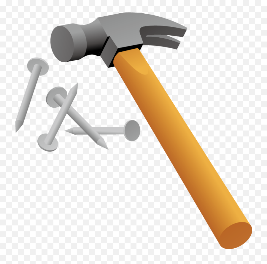 Vector Model Hammer Png Download - Hammer And Nail Png,Hammer Clipart Png
