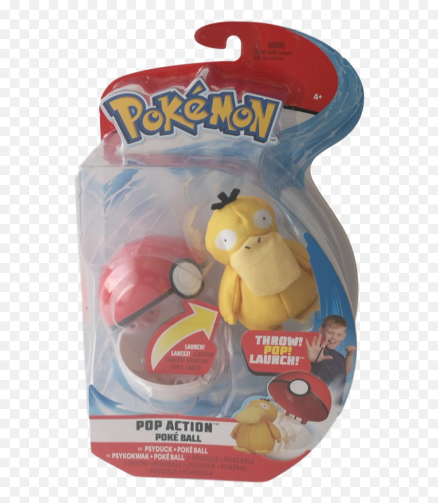 Pokemon Pop Action Poke Ball Plush Psyduck - Pokemon Jigglypuff Pop Action Pokeball Png,Psyduck Png