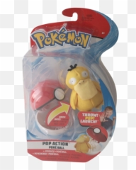 Pokemon Pop Action Poke Ball Plush Psyduck - Pokemon Jigglypuff Pop Action Pokeball Png,Psyduck Png