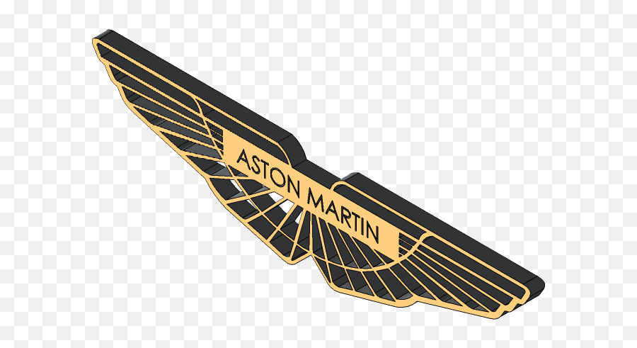 Aston Martin Logo 3d Cad Model Library Grabcad - Horizontal Png,Aston Martin Logo Png