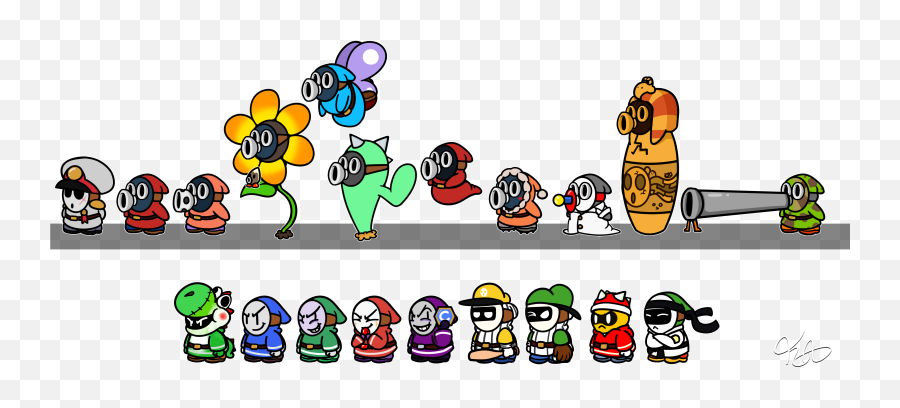 Some More Guys Who Qualify As Shy By Toxickappa - Fur Paper Mario Shy Guy Png,Shy Guy Png