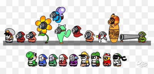 Some More Guys Who Qualify As Shy By Toxickappa - Fur Paper Mario Shy Guy Png,Shy Guy Png