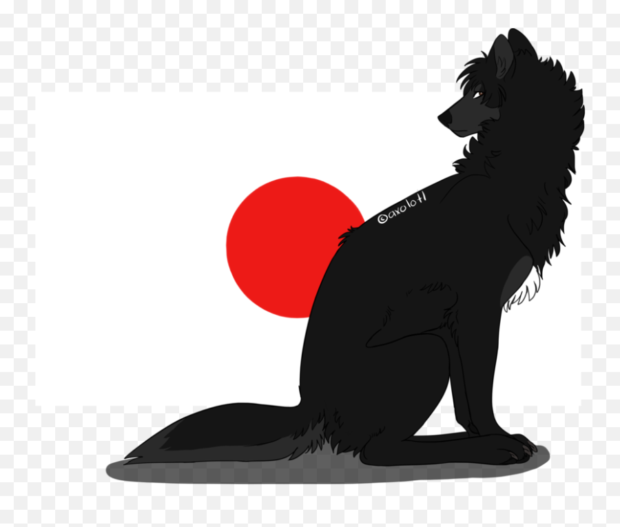 Clipart Mountains Wolf Transparent - Japanese Wolf Silhouette Png,Wolf Silhouette Png