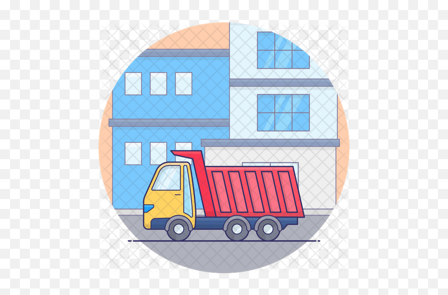 Trailer Icon Of Colored Outline Style - Commercial Vehicle Png,Trailer Png