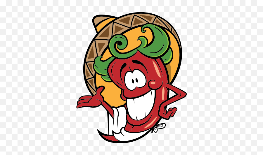 Printed Vinyl Mexican Red Hot Chili Pepper With Sombrero - Happy Png,Red Hot Chili Pepper Logo