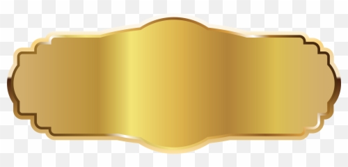 Plaque Clipart Golden - Gold Label Png,Plaque Png