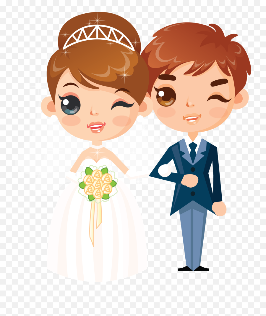 Various Wedding Caricature Cards People - Wedding Cartoon Png,Wife Png