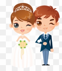 Various Wedding Caricature Cards People - Wedding Cartoon Png,Wife Png