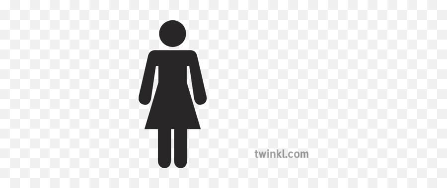 Woman Symbol Female Icon Ks2 Black And - Wash Room Png,Woman Symbol Icon