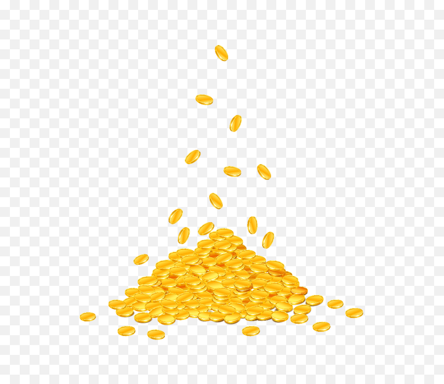 Gold Coins Treasure Pile Shiny - Gold Coin Falling Png,Pile Of Gold Png