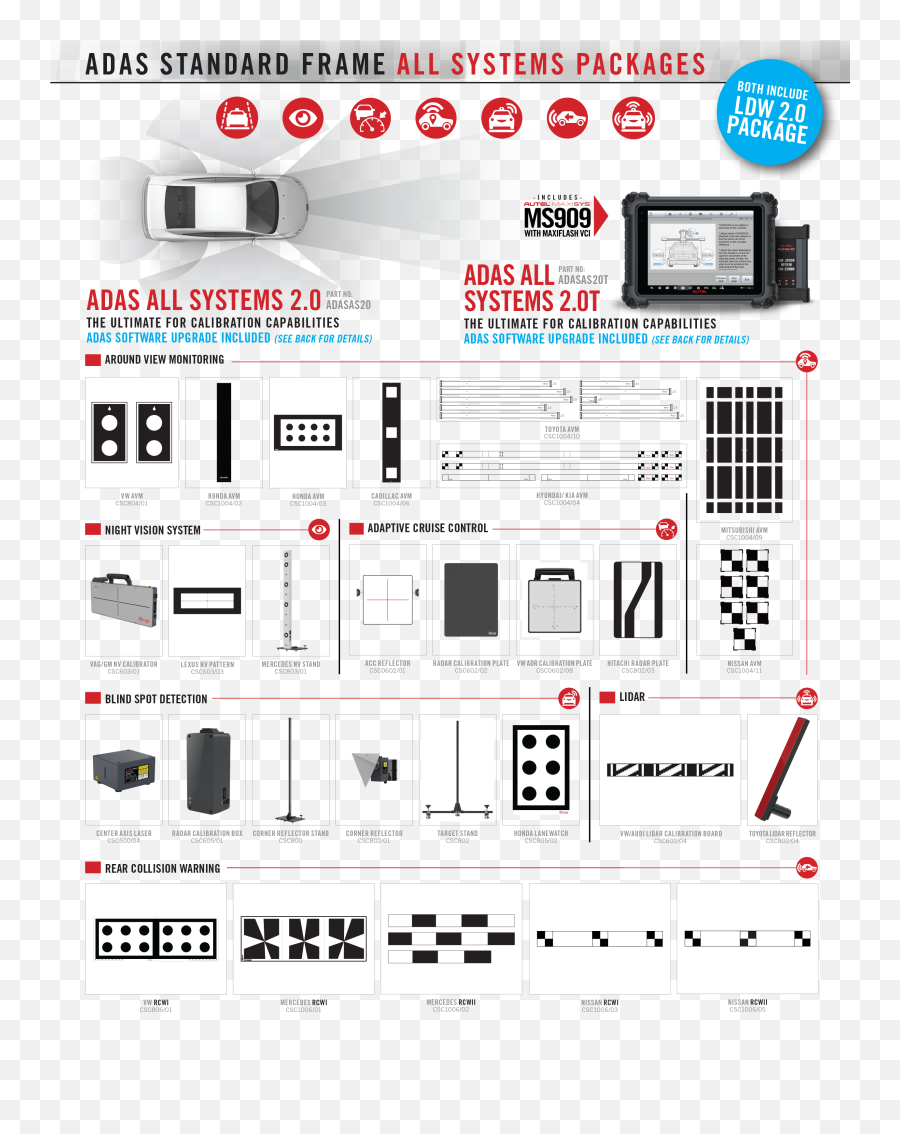 Adas All Systems Calibration 30 Package With Tablet - Autel Csc0602 01 Png,Adaptive Cruise Control Icon