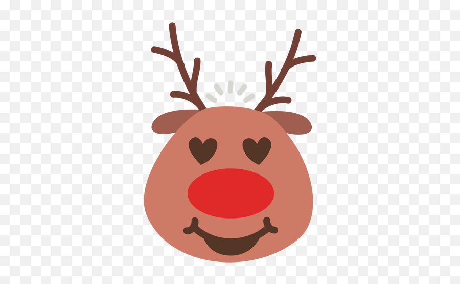 Heart Eyes Reindeer Face Emoticon 48 - Transparent Png U0026 Svg Christmas Do Not Enter Sign,Heart Eyes Emoji Transparent