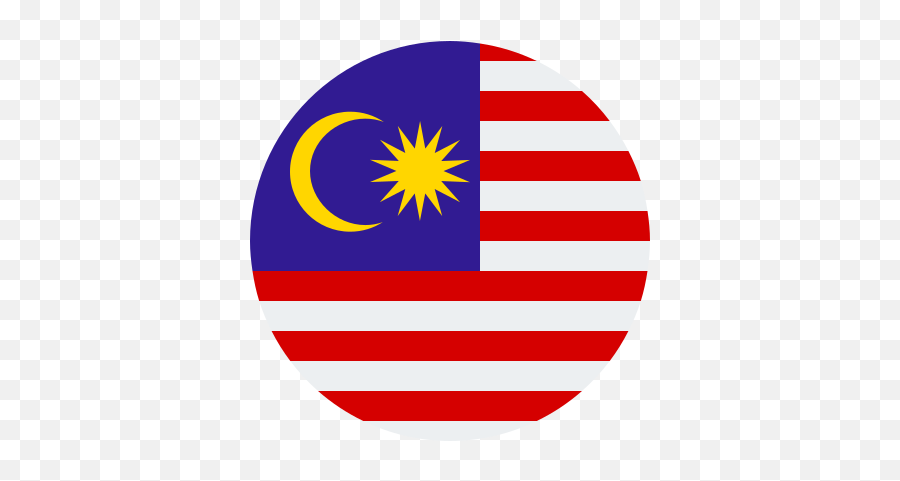 Malaysia Icon In Color Style - Circle Malaysia Flag Round Png,Round Circle Icon