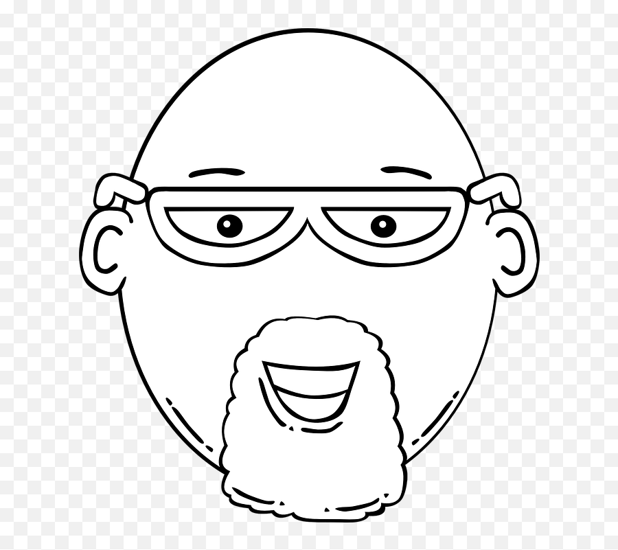 Goatee Man Face - Free Vector Graphic On Pixabay Outline Of A Face Png,Goatee Transparent
