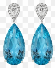 Burlington Aquamarine And Diamond Earrings - Blue Aquamarine And Diamond Earrings Png,Aquamarine Png