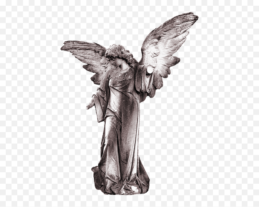 Download Hd Angel Statue Stickers Messages Sticker - 5 Angel Angel Statue Png,Angel Transparent Background