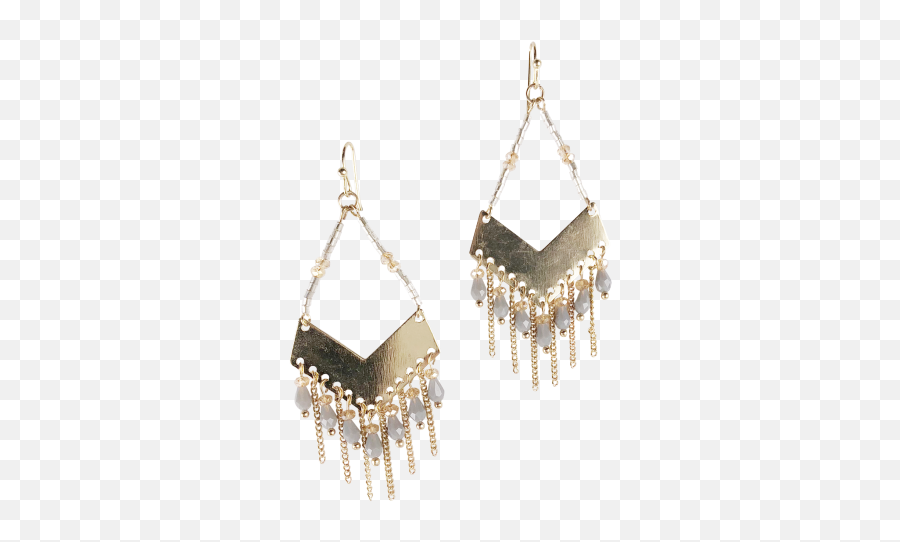 Urban Products - Gold Arrow Grey Bead Drop Earring Png,Gold Arrow Png