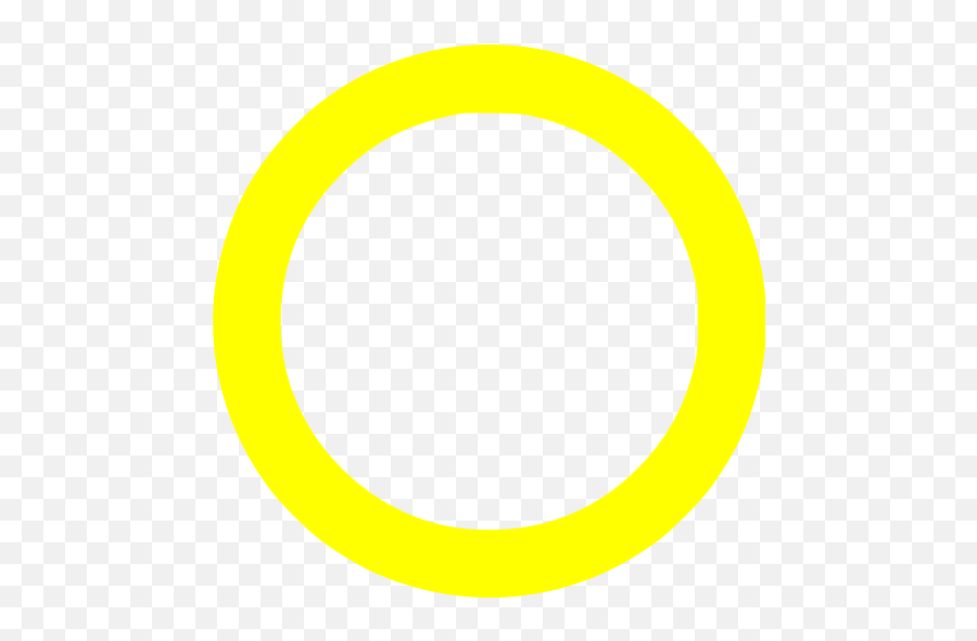 Yellow Circle Outline Icon - Black And Yellow Circle Png,Yellow Circle Png