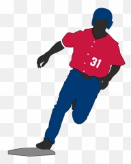 Baseball Player Running Silhouette - Transparent Png U0026 Svg Baseball Player Running Clipart,Baseball Player Png
