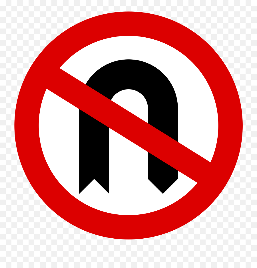 Filesingapore Road Sign - Prohibitory No Uturn Sign Of No U Turn Png,No Sign Png