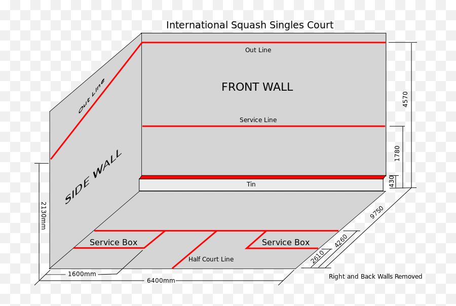Squash Court - Squash Court Dimensions Png,Squash Png