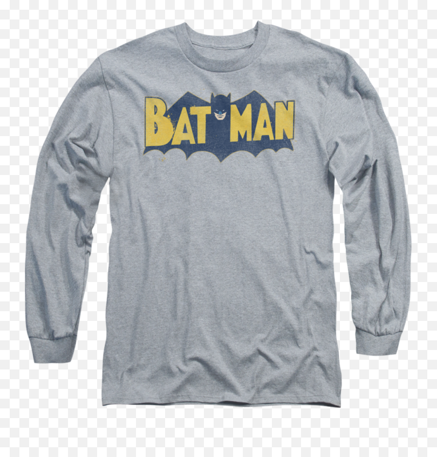 Batman Vintage Logo Long Sleeve T - Shirt Old School Athletic Shirt Png,Images Of Batman Logo