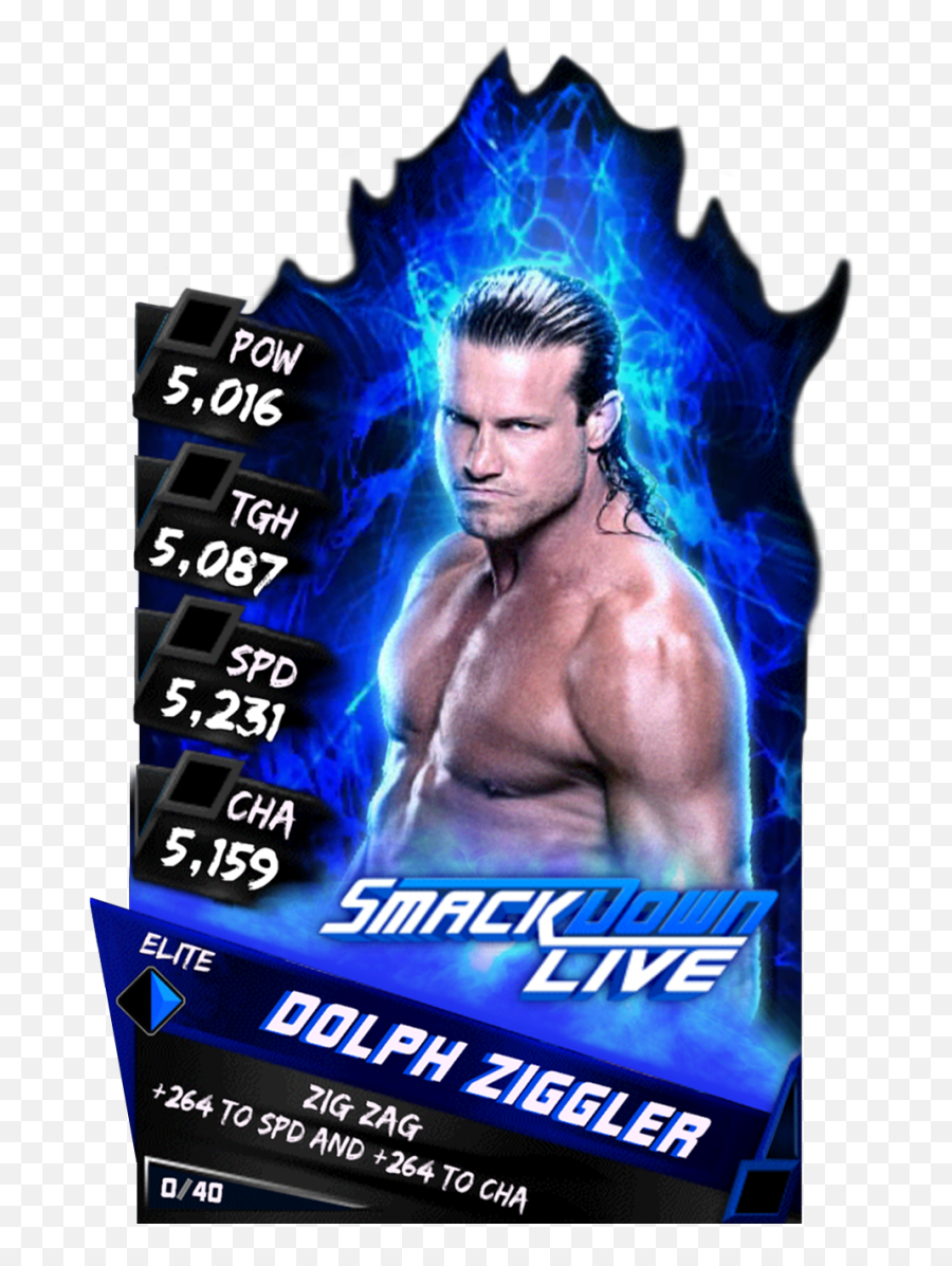 Download Hd Supercard Dolphziggler S3 Elite Smackdown 9602 - Wwe Smackdown Png,Dolph Ziggler Png