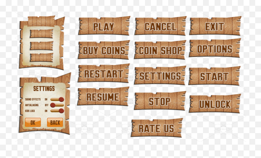Woody Buttons - Wood Png,Woody Png