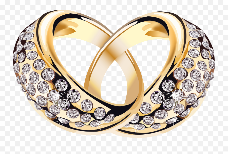 Gold Ring With Diamonds Png Image - Engagement Ring Couple Png,Diamonds Png