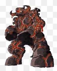Download Hd Fire Golem Transparent - Fire Golem Png Fire Golem Transparent,Golem Png