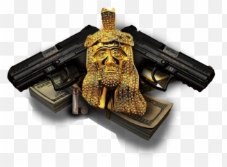 Download Hd Jesus Sticker - Brand Iced Out Gold Finsh Mix Tape En Png