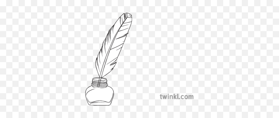 Quill And Inkwell General Writing Stationary Desk Ink Pot - Drawing Pen And Ink Pot Png,Inkwell Png