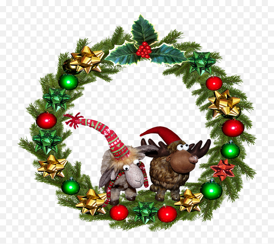 Christmas Wreath Greeting Card - Free Photo On Pixabay Christmas Wreath Funny Png,Christmas Wreath Transparent