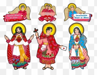 Boho Sacred Heart Immaculate U0026 Saint Valentine Combo Png