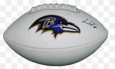 Lamar Jackson Baltimore Ravens Autographed Logo Football Jsa - png