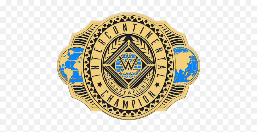 New Wwe Intercontinental Championship With Blue Globes - Wwe Intercontinental Championship Toy Belt Png,Globe Logos