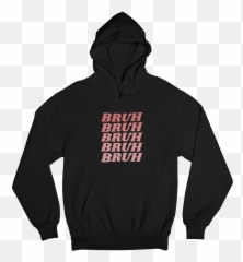 Bruh Gender Neutral Hoodie - Mockup Hoodie Maroon Png,Bruh Png