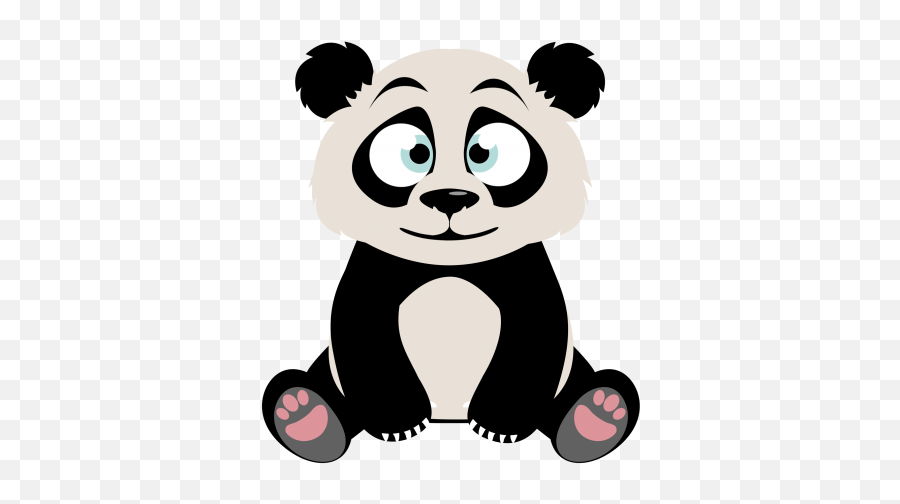 Confused Sitting Panda Hd Clipart Background Cartoon - Cute Panda Clip Art Png,Panda Transparent
