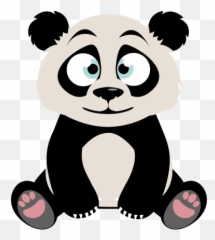 Confused Sitting Panda Hd Clipart Background Cartoon - Cute Art png