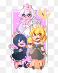 Download Fandom - Boosette And Bowsette Fanart Png,Bowsette Png