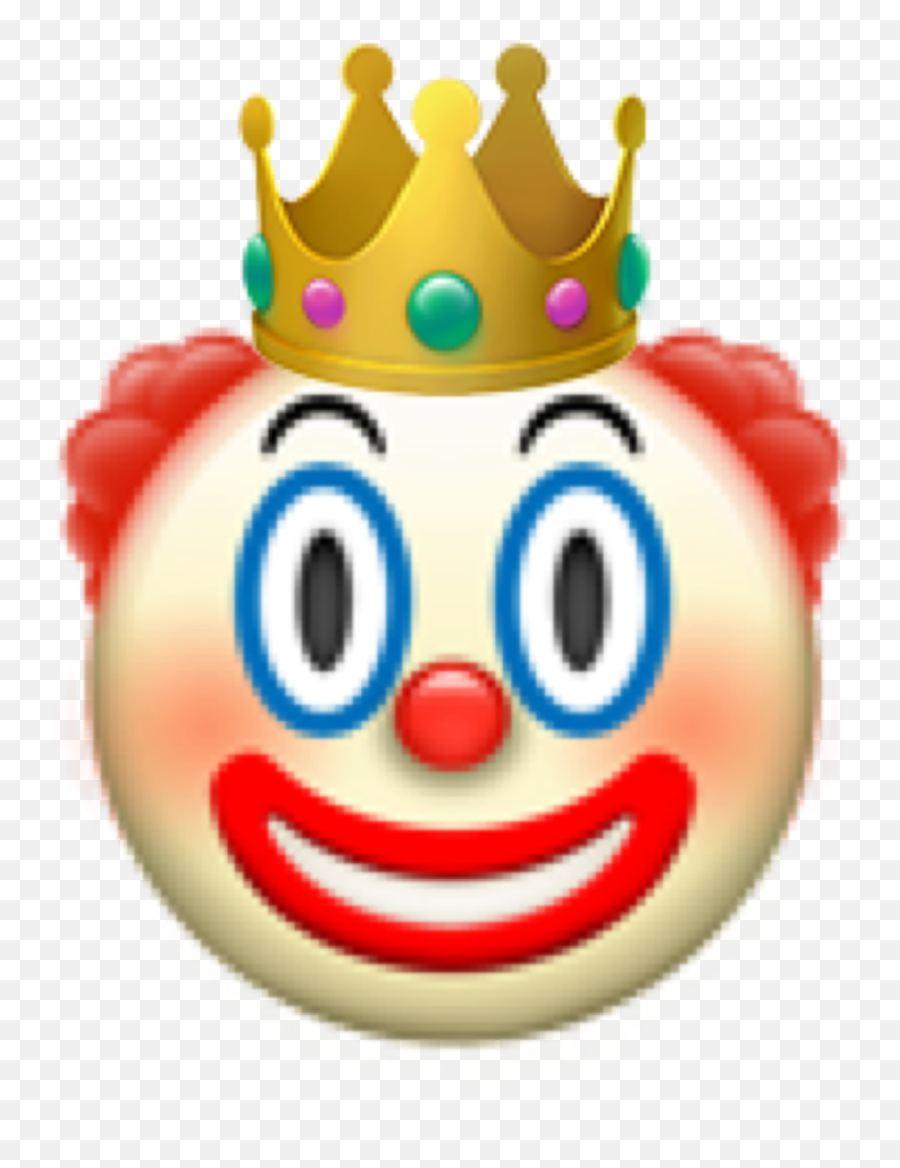 Apple Emoji Clown Sad Mad Ugly Sticker - Transparent Background Apple Clown Emoji Png,Clown Emoji Transparent