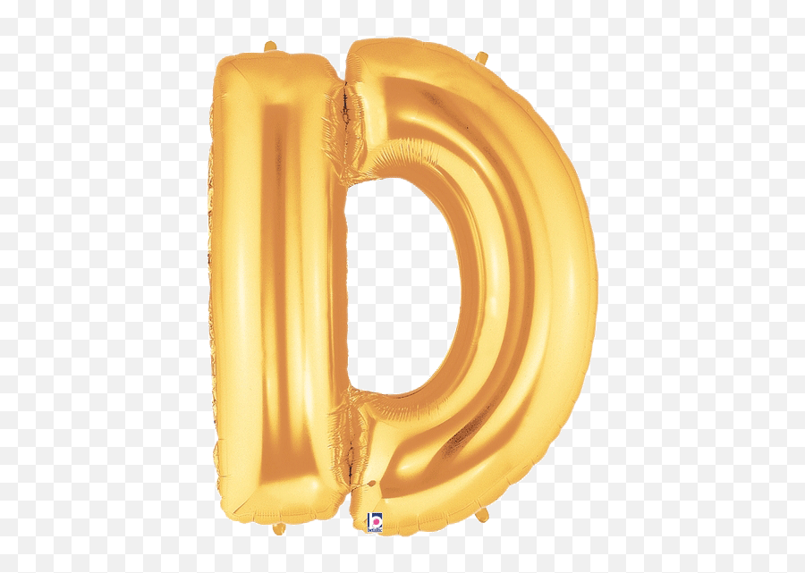Gold Letter D Foil Balloon Letters - Gold Balloon Letter D Png,Gold Balloon Png