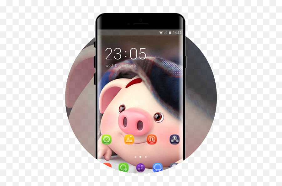 Cute Pig Free Android Theme U2013 U Launcher 3d - Pig Theme Android Png,Free Pig Icon